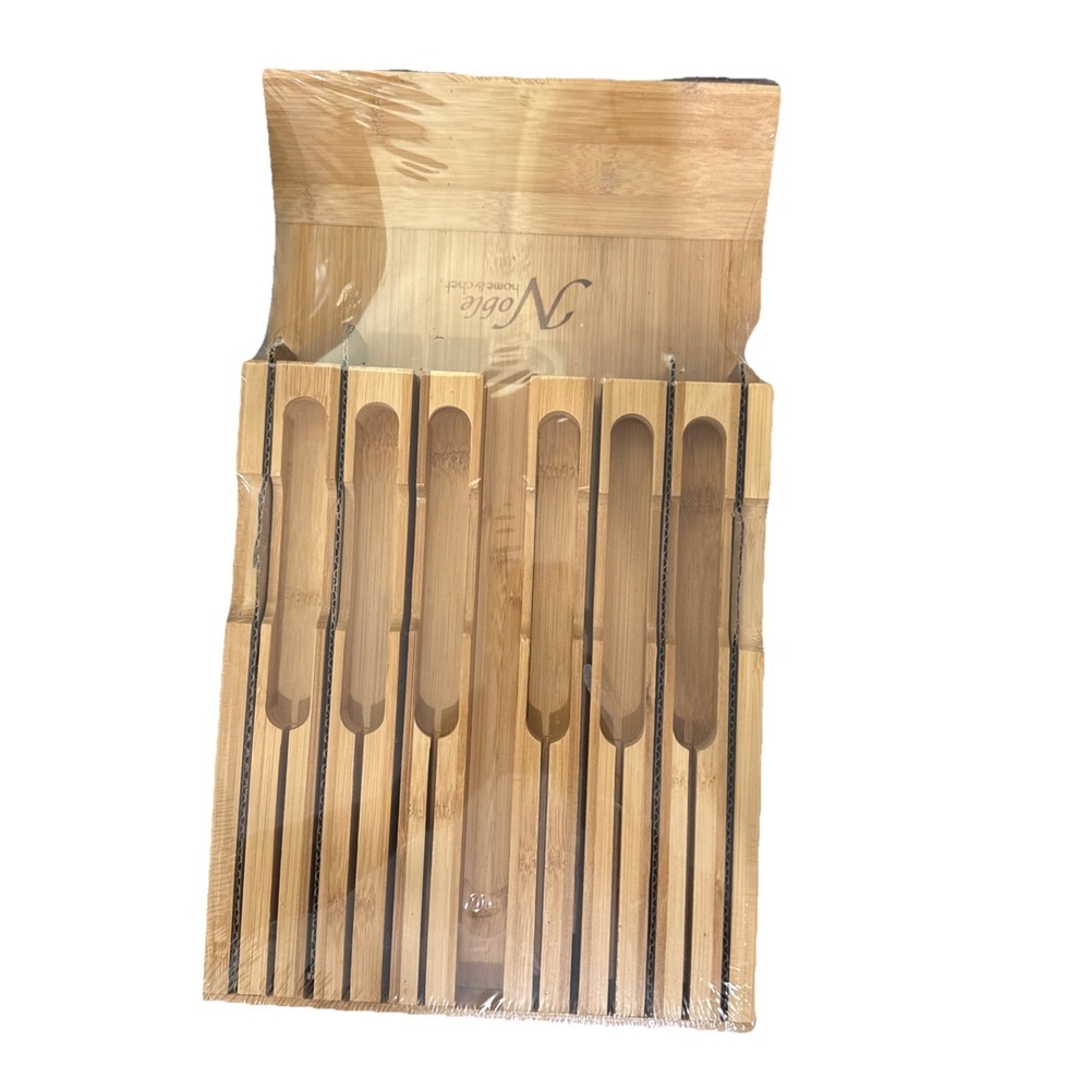 Bamboo Noble‎ Home & Chef In Drawer Knife Block Organizer. 17 X 9.25 X 2"